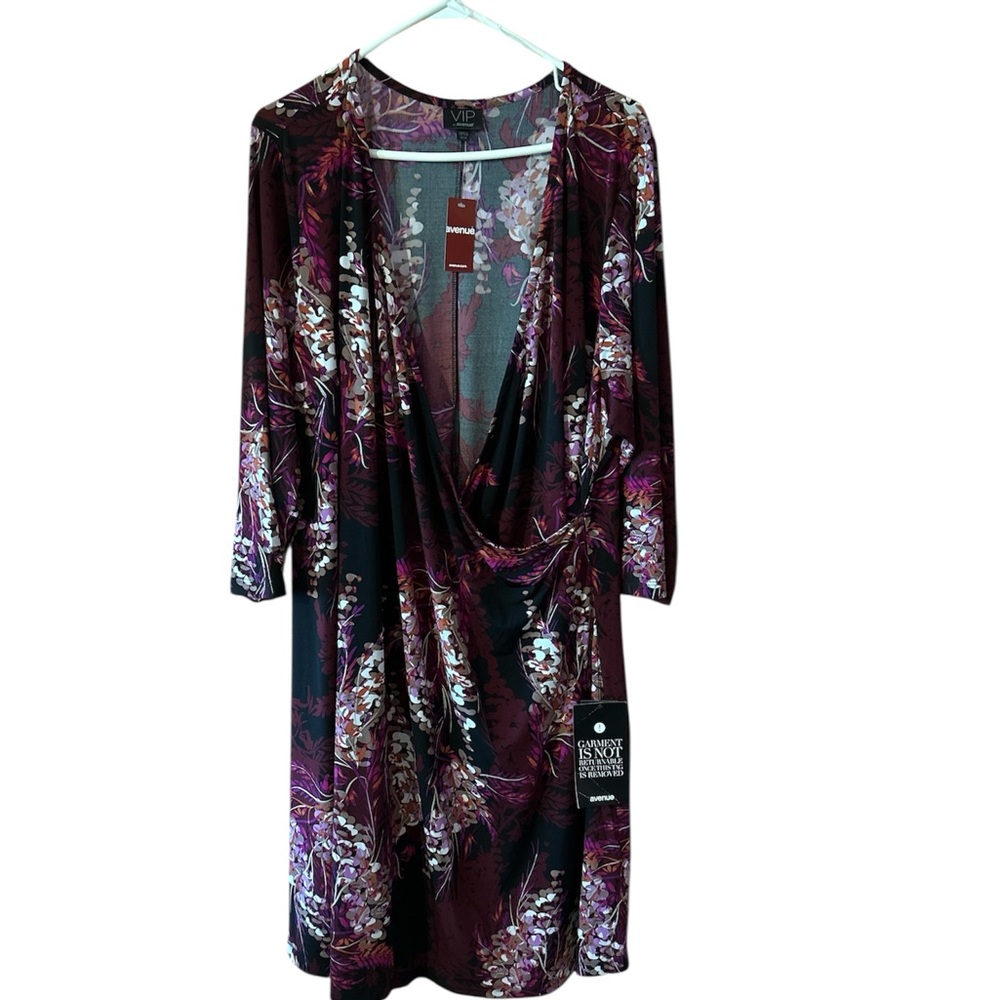 Avenue Purple Floral Midi Dress
